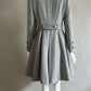 Gray double breasted winter wool coat 5290