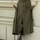 Military green wool winter cape coat 5351