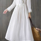 Loose fitting linen dress with drawstring waist 4824