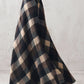 Women's Long Tartan Plaid Wool Maxi Skirt 3108