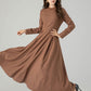 long swing wool cape dress women 4560