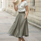 High-Waisted Midi Skirt with Pockets 5680