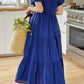 Maxi shirt dress women with belt waist 4844