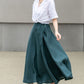 Green Swing Linen Midi Wrap Skirt 4269