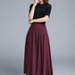 Women's long swing summer linen skirt 1672