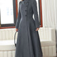 Dark Grey A-Line Wool Coat 4027