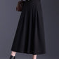 Midi a line pleated wool skirt 6138