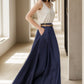 A Line Long maxi Linen Skirt for women 5131