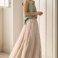 Swing Summer Linen Maxi Skirt Women 5134