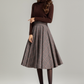 Wool Tartan A Line Skirt 3167