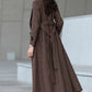 plaid long wool winter coat women 5296