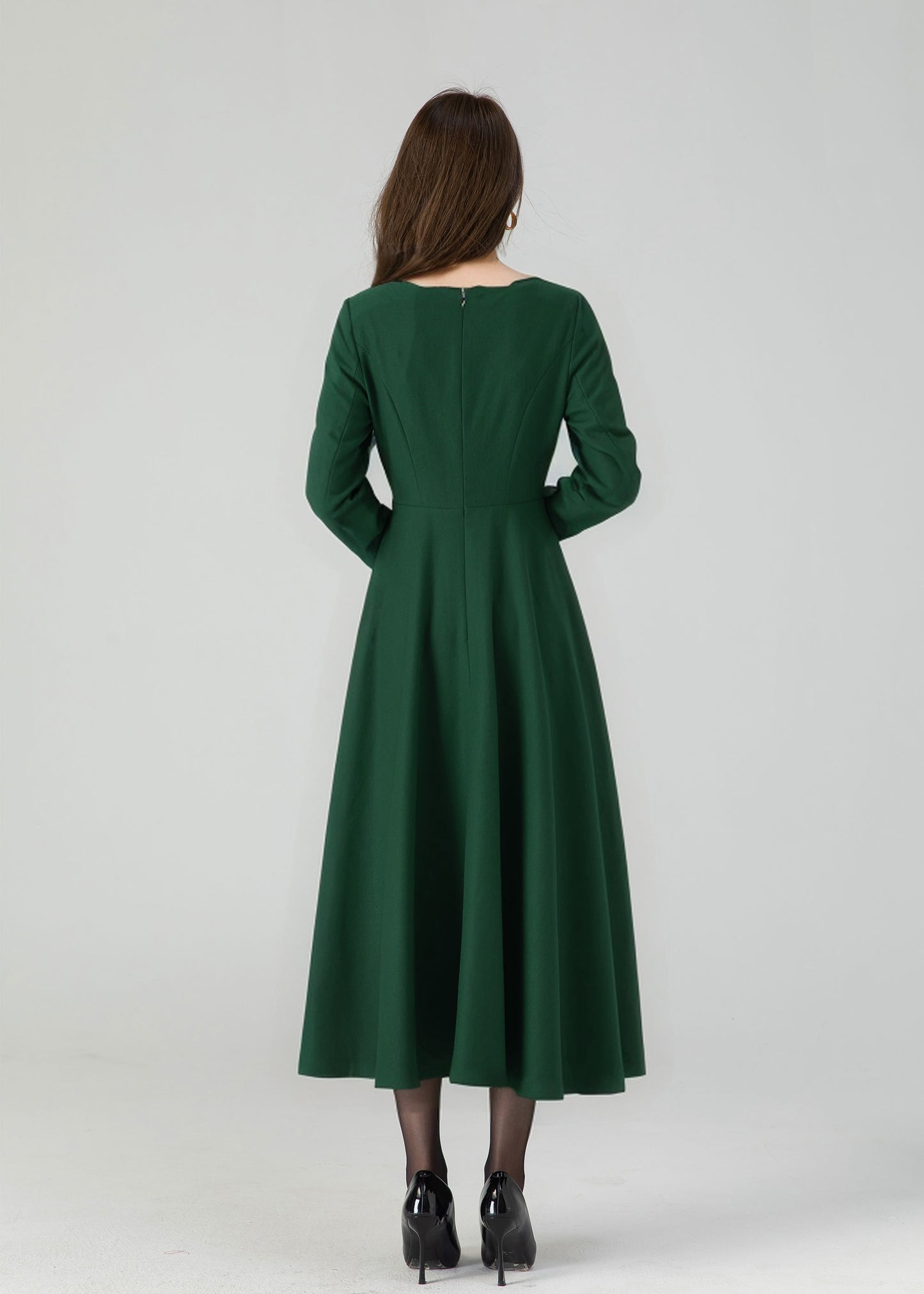 Vintage Womans Winter Wool Dress 5429