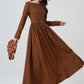 Wool maxi winter womens dresses 5305