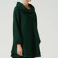 green wool tunic dress, loose fitting dress 2065