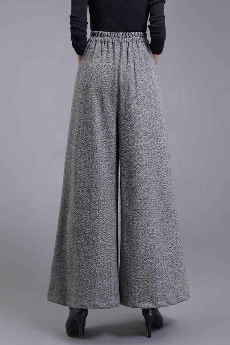 Wide Leg Wool Pants, Palazzo Trouser Pants, High Waisted Winter Pants, Wide  Wool Culottes, Plus Size Pants, Dark Academia Wool Clothing -  Canada