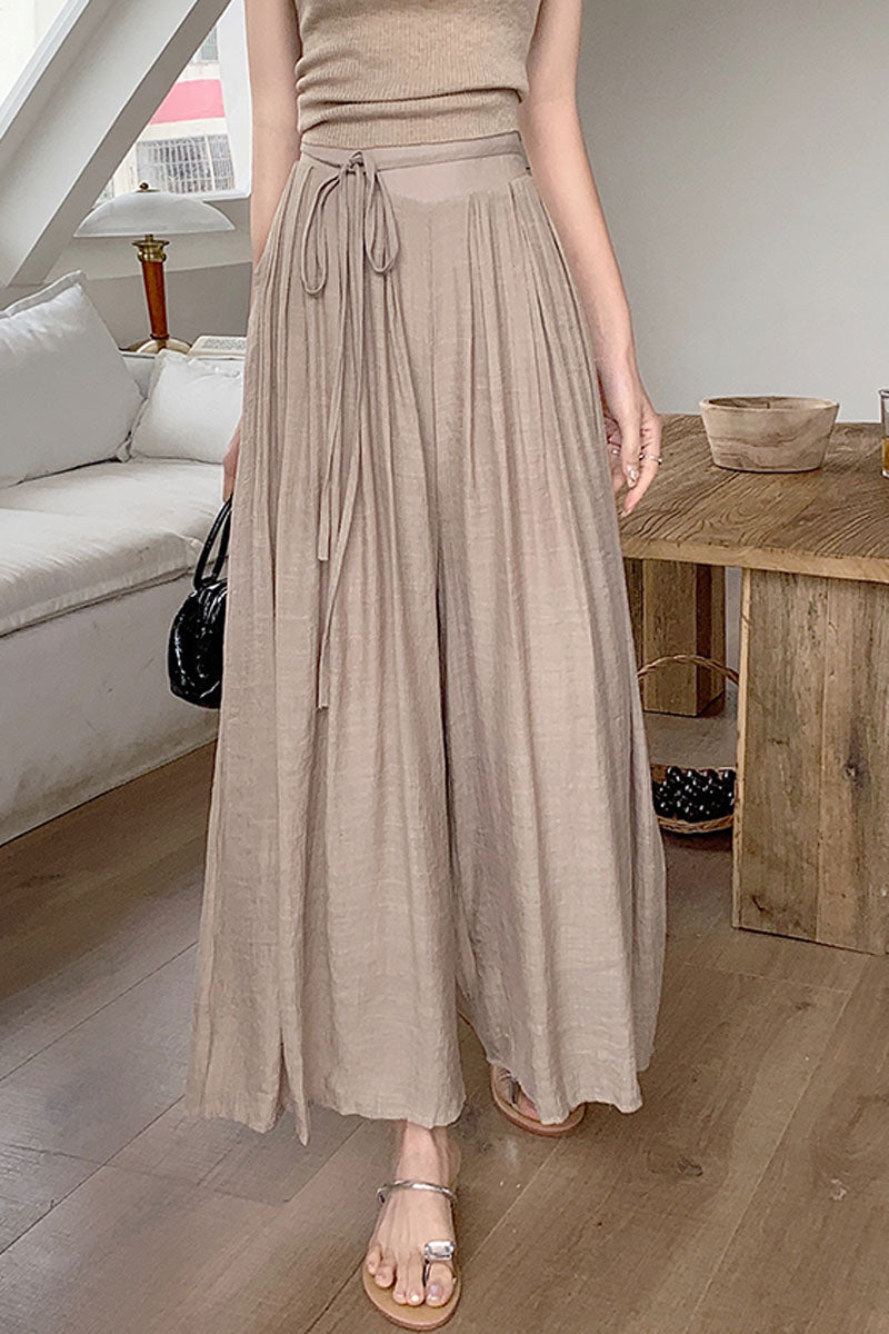 wide leg summer linen pants women 4315