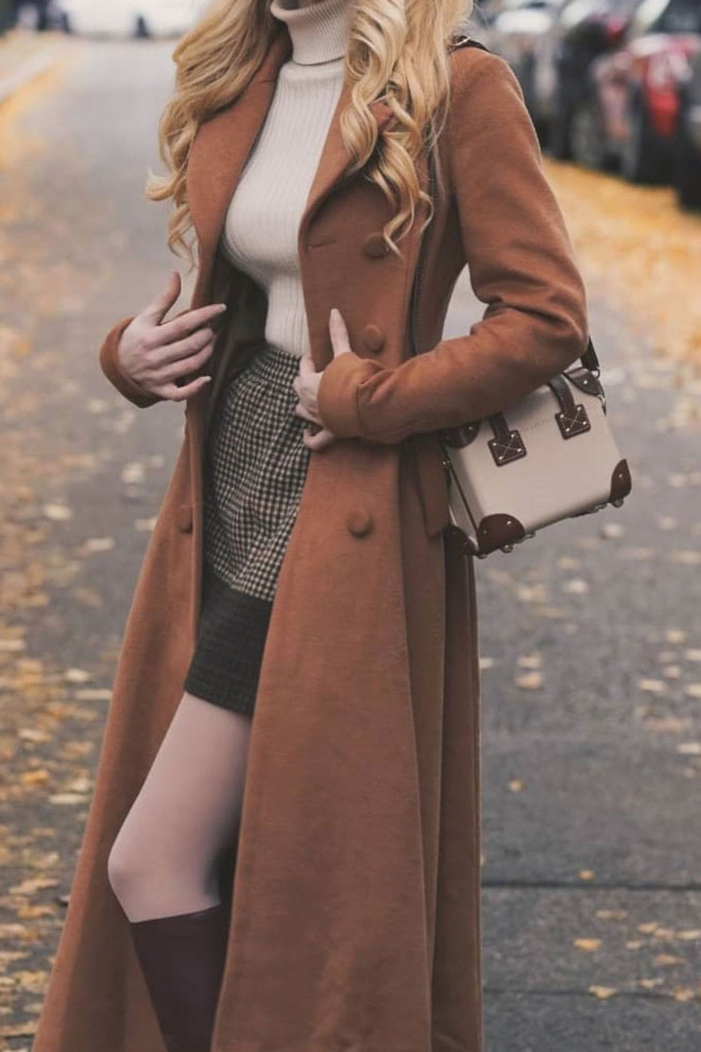 Winter Long Camel Wool Coat 3816