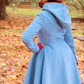 Blue swing princess coat with hood 2419