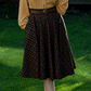 Midi Wool Plaid Circle Skirt For Women 4729