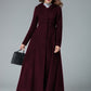 Elegant Hooded Wool Coat – Vintage Inspired Maxi A-Line Winter Outerwear 6304