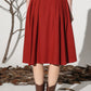A line midi linen womens summer skirt 1155