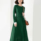 Women Long Sleeve Maxi Linen Dress 3830