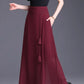 A line long summer chiffon skirt 6132