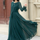 Prom boho long swing chiffon dresses 5141