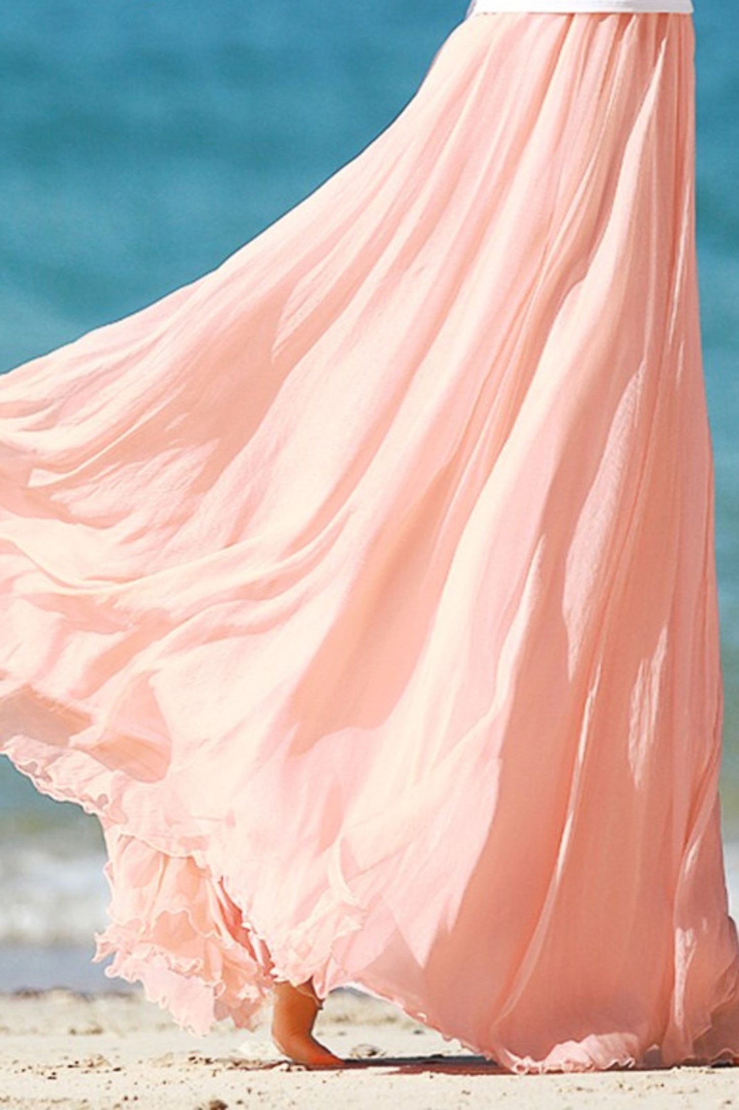 Maxi summer swing beach chiffon skirt TT0033