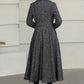 Long Wool Swing Coat – Vintage 1950s Double Breasted Overcoat 6528