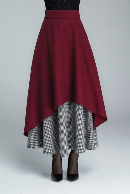 Women's Swing layered wool skirt 5328