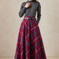 Long wool plaid skirt for women 5257