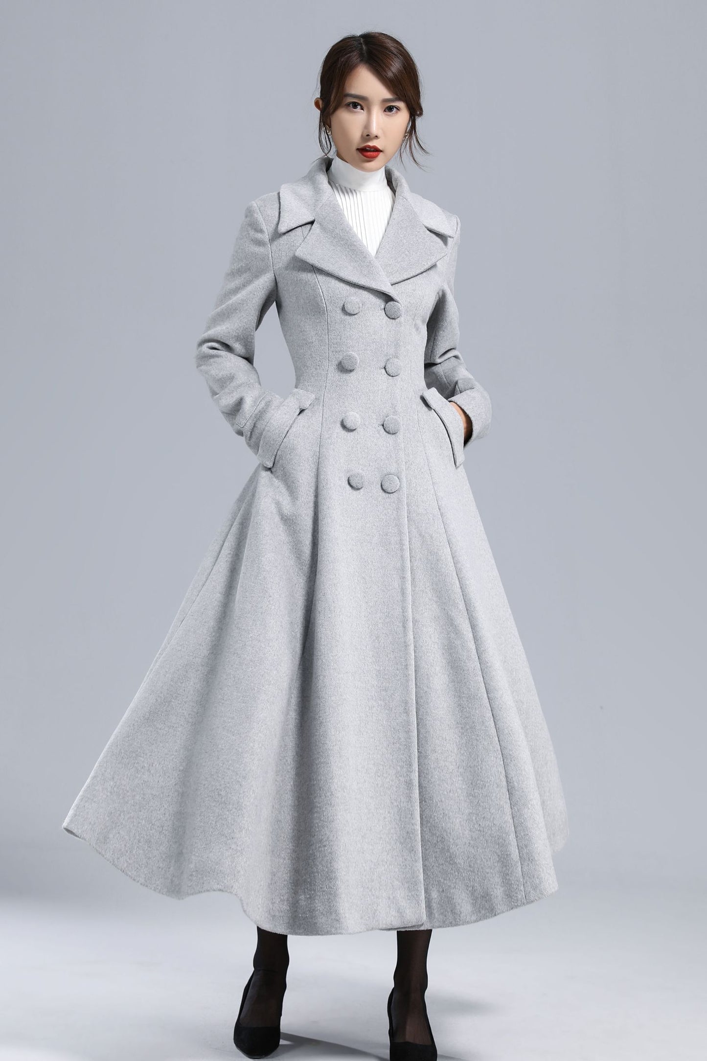 Vintage Inspired Double Breasted Coat 3236