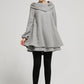 Wome's  wool tuic dress in grey 2310