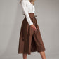 High waist winter wool skirt women TT0143