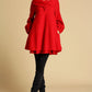 Plus size A-Line pregnant woman red Lapel bride dress 349