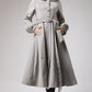 Long sleeve womens swing coat with hood 0708#