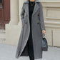 Striple winter long trench wool coat 5455