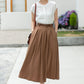 Women linen summer skirt 5982