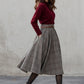 Plaid winter wool circle skirt 5306