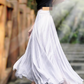 Long swing chiffon skirt women 6183- gray