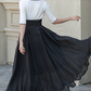 Elegant Flow: Stylish High-Waist Black Maxi Skirt 4900