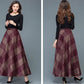 Maxi winter a line wool skirt women 4639-4