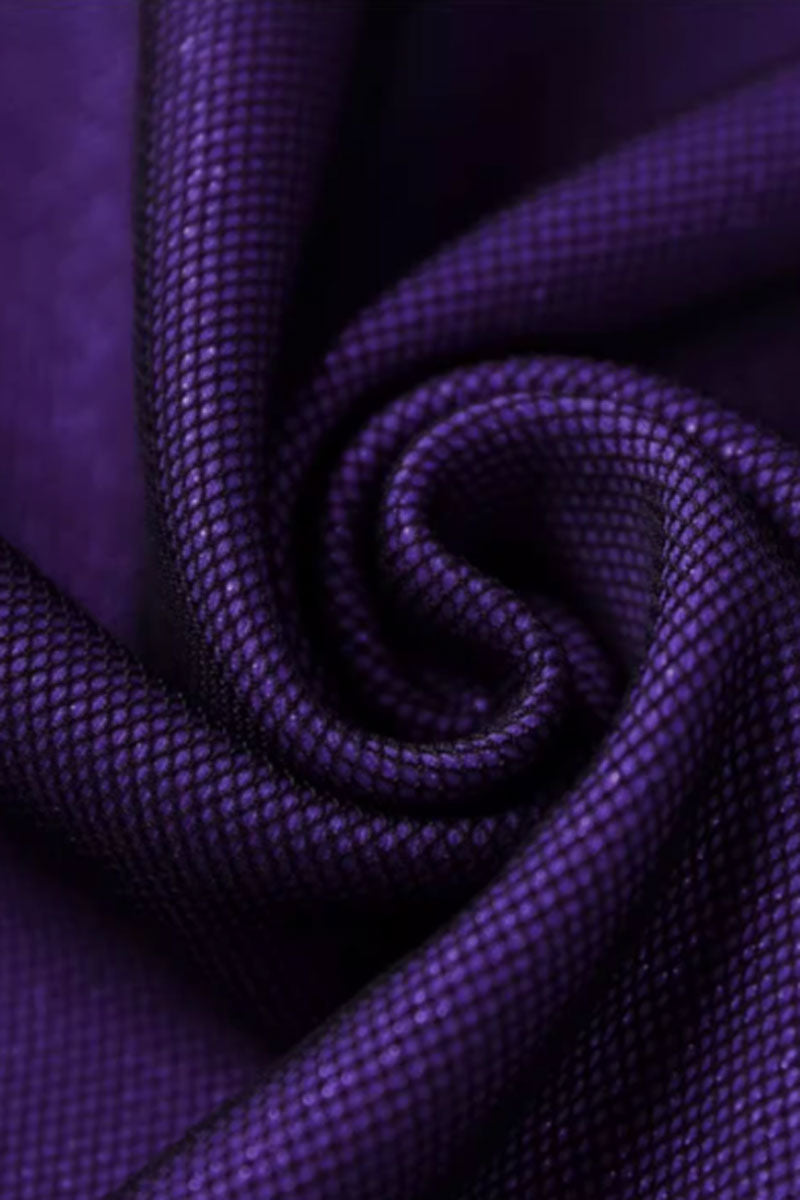 Purple elegant fit and flare dress  4790