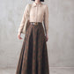 Vintage Inspired Long Plaid Wool Skirt 3102