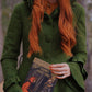 Green Hooded Long Wool Coat 3967