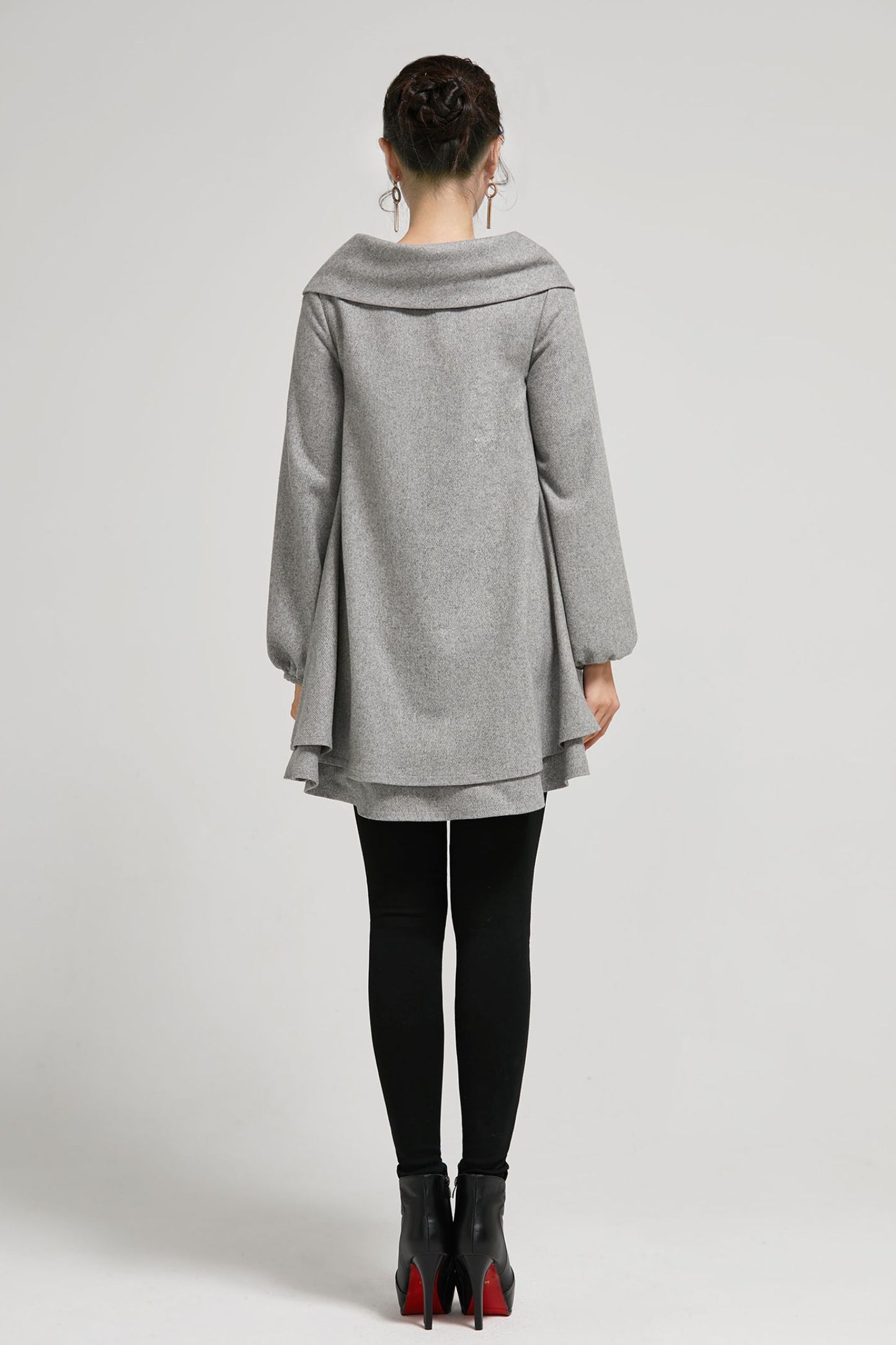 Wome's  wool tuic dress in grey 2310