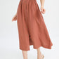 A Line Orange Button front Midi Skirt 4236