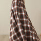 Maxi wool plaid skirt for women 5261