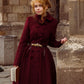 Double Breasted winter warm wool coat women 4743